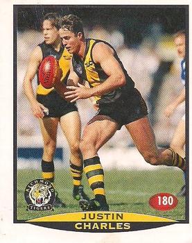 1997 Select AFL Stickers #180 Justin Charles Front